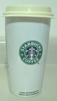 Starbucks Porcelain Coffee Mug With Cover Lid