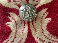 Vintage Floral Silver Pill Box