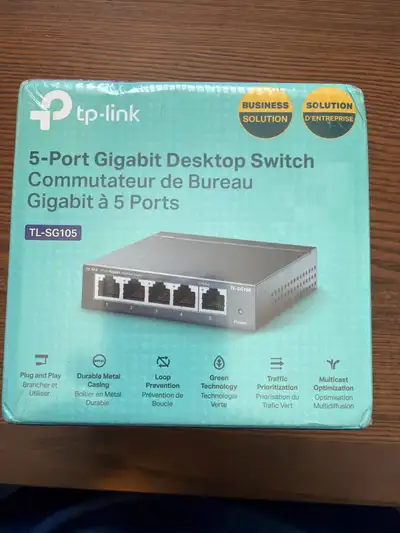 New & Sealed TP-Link 5-Port Gigabit Switch (TL-SG105), View more