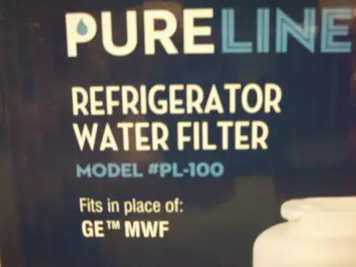 Pure Line Fridge water filters 3 pack Model # pl100 fits in place of GE MWF i purchased the wrong on...
