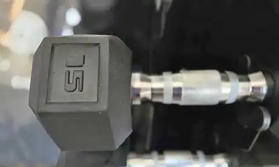 15lb Pound Rubber Hex Dumbbells - Brand New!, View more