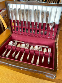 Vintage Silver plated flatware- serves 12. ‘1847 ROGERS BROS IS 