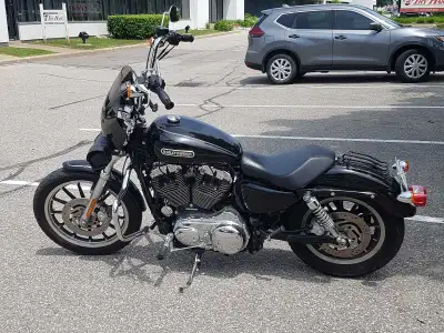2010 1200L Sportster Vance Hines short shots 12" Bars Memphis Shade wind block