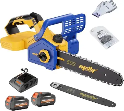 Electric cordless chainsaw (14" & 12") with 40V brushless motor. – Compatible with Dewalt 20V MAX ba...