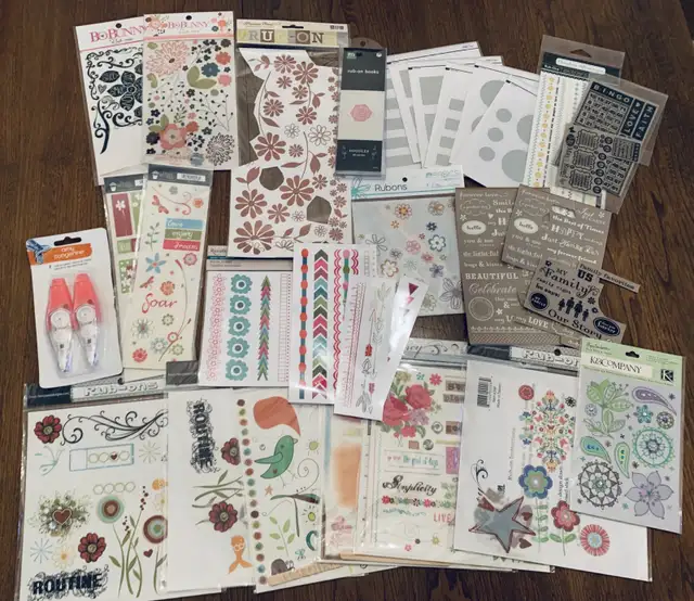 Scrapbooking Rub Ons Lot