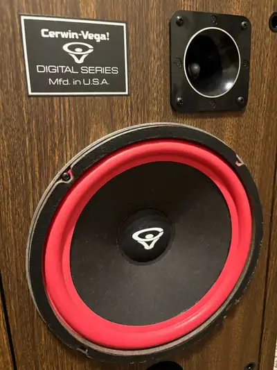 Selling pair of used good condition Cerwin Vega D2 loudspeaker two way 10" woofer incredible sound b...
