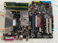 ASUS P5N-E SLI Motherboard with CPU and RAM