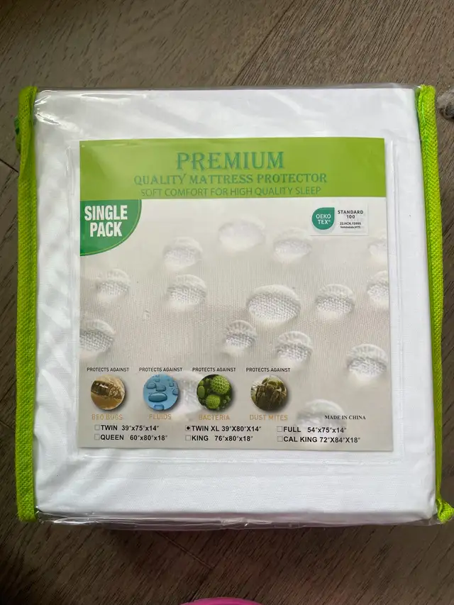 NEW! Quality Mattress Protector- Twin Size in Beds & Mattresses in Oshawa / Durham Region - Image 2