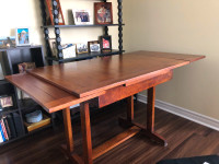 Antique Oak Table with Pull-out Leaves