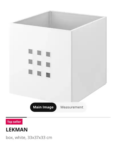 Free Delivery! 9 left - Ikea Lekman White Storage Organizer Bins, View more