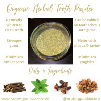 Organic Herbal Tooth Powder, vegan, no fluoride