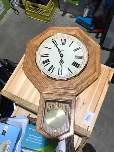Bulova Wall Clock with Pendant, View more