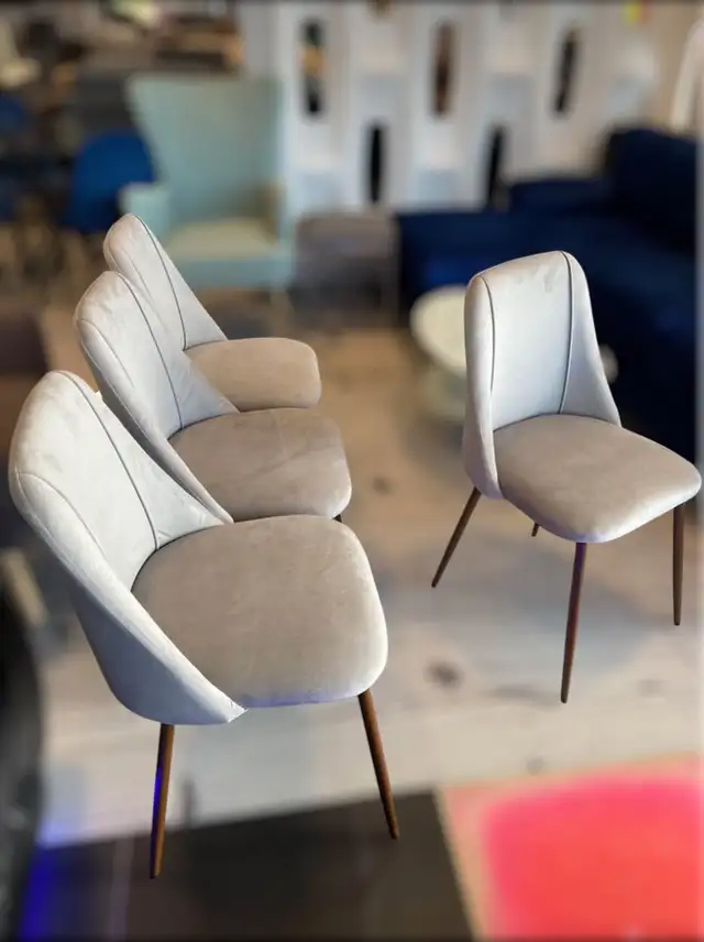 Grey Velvet Dining Chairs in Chairs & Recliners in Markham / York Region - Image 7