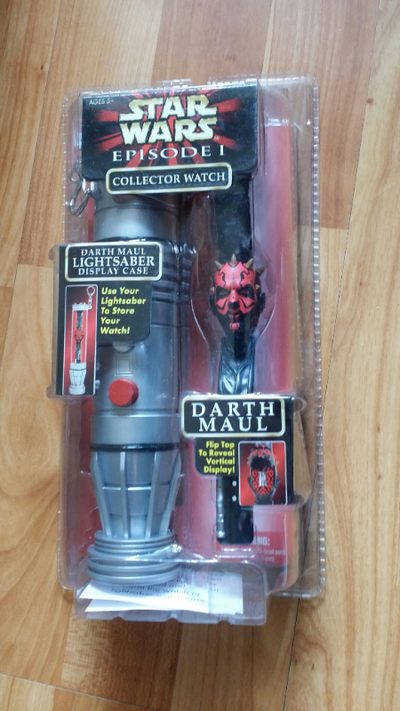 New Boxed Darth Maul Star Wars Episode 1 Collector Watch by Hope.Comes with Lightsaber Display Case....