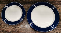 1980's Made in Japan Dansk Indigo dinner plates