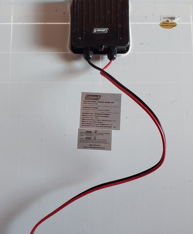 COLEMAN SOLAR PANELS - (USED) 100 Watt / 12 Volt in Other in Kenora - Image 3