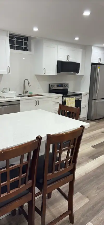 Rooms for rent, separate entrance walkout basement, including kitchen, laundry, parking