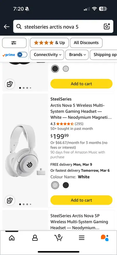 Selling a nearly new SteelSeries Arctis Nova 5 wireless multi-system gaming headset in white. It fea...