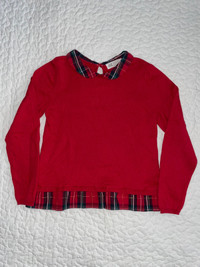 H&M Girls Peter Pan Collared Cotton Sweater - size 6 to 8