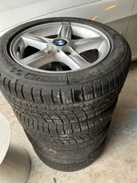 Set of 4 BMW E46 3-series OEM 16” Rims & Michelin 205/55R16 tire