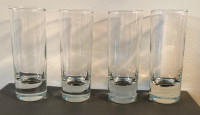 4 Heavy Bottomed Clear Glass Tequila Shot Liqueur Glasses