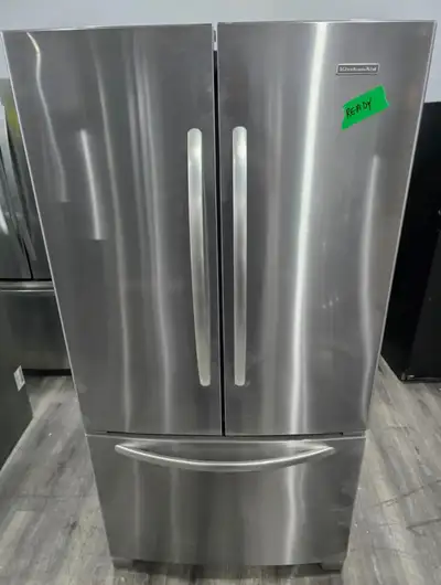 KitchenAid  Stainless Steel French Door 36”Fridge Bottom Freezer, View more