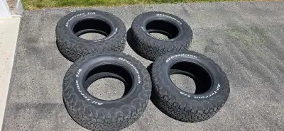 Used BFGoodrich K02 285/70R17 10/32 tread. New is 16/32 One tire has had a proper patch put in from...