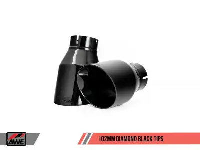 NEW AWE Exhaust 102mm Black Diamond FOUR Tips VW Golf R MK7 7.5, View more