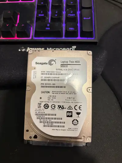 Seagate 500GB HDD, View more