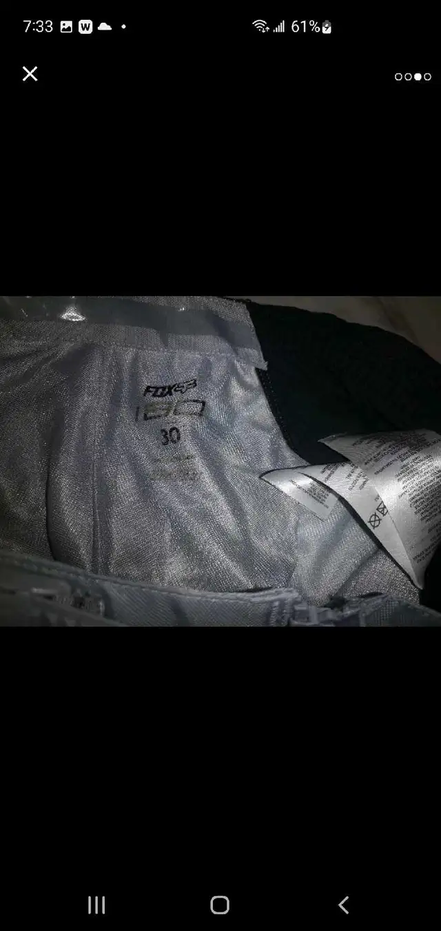 USED FOX MOTOCROSS PANTS SIZE 30  in Other in Barrie - Image 4