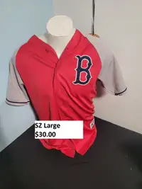 Boston Red Sox Sz Large Baseball Jersey