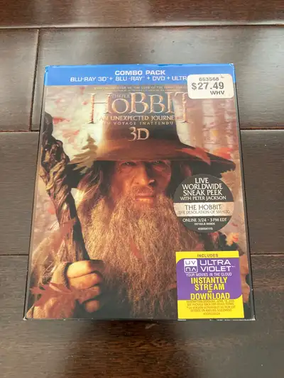 the hobbit an unexpected journey 3d blu ray combo, View more