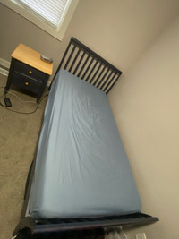 Single bed set wooden blue