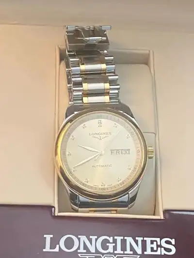 LONGINES MASTER COLLECTION Automatic Diamond Two Tone 18K gold 40mm Men's watch. Like new condition...