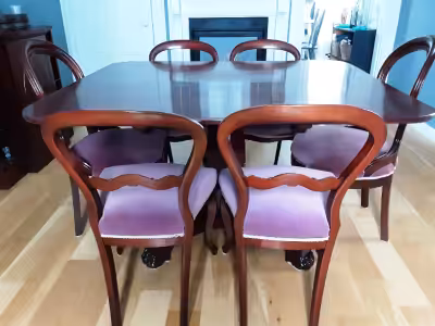 NEW PRICE $500.00 Beautiful antique dining set and sideboard Table 54L 46W 29H Sideboard 40L 36H 14...