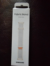 White Fabirc Samsung Galaxy watch band 20mm