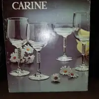 Bohemia Carine champagne glass, Czechoslovakia