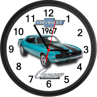 1967 Chevy Camaro SS (AQUA) Custom Wall Clock - Brand New