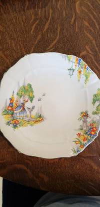 Vintage Alfred Meakin Plate - Birdbath 
