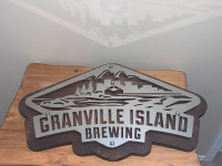 Vintage Rare Granville Island Brewing bar sign Mint condition
