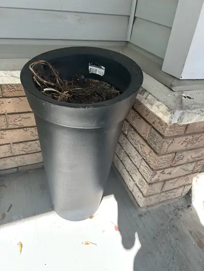 Tall Black Planter, View more