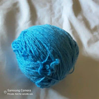 77 gram ball blue yarn