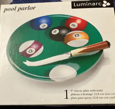 Pool Parlor Cheese Plate - 9 Inches (New), View more
