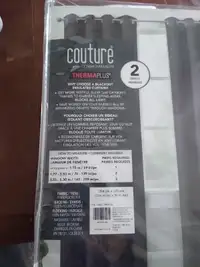 Couture blackout insulated curtain.