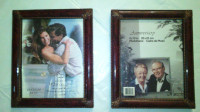 A set of matching picture frames...