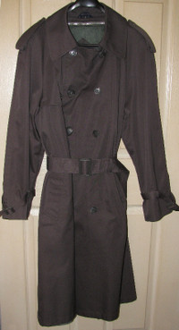Mens Vntg Topcoat Zip-Out Lining Wm.H.Leishman by Tip Top Sz 36