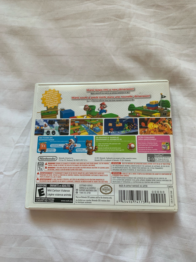 Super Mario 3D Land Game for 3DS dans Nintendo DS  à Ville de Montréal - Image 2