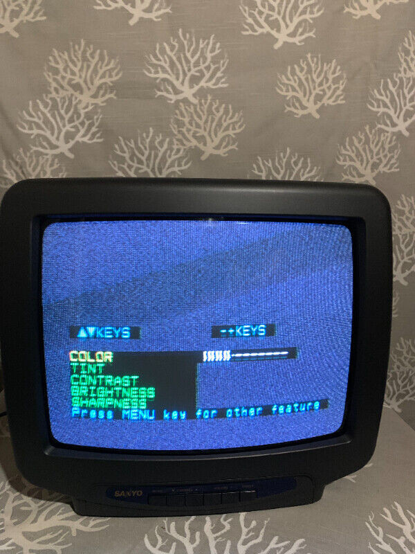 13” SANYO RETRO  COLOUR TV/NOT STEREO CABLE CONNECT ONLY in General Electronics in Oshawa / Durham Region