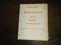Massey 32 Mower Pitman Drive Parts Book