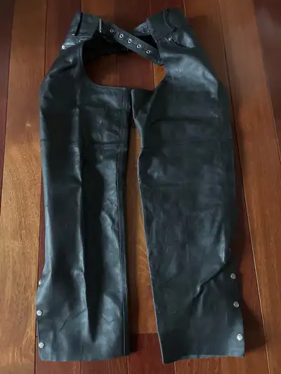 Unisex XL Leather Biking Chaps , View more